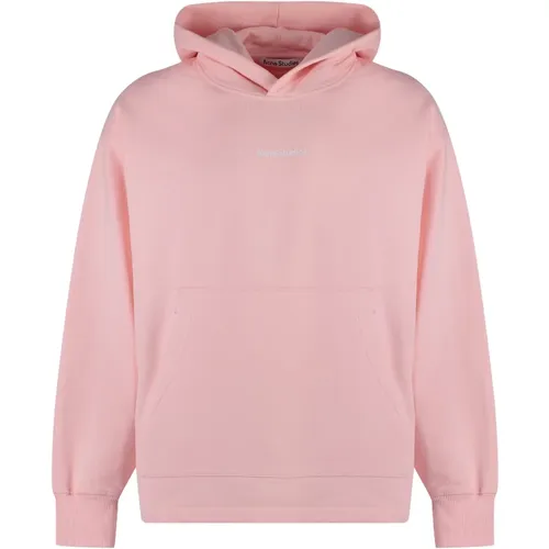 Baumwoll Kapuzenpullover mit Rippdetails - Acne Studios - Modalova