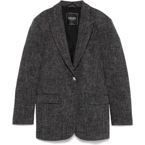 Grauer Blazer mit Taschen , Damen, Größe: M - Liu Jo - Modalova