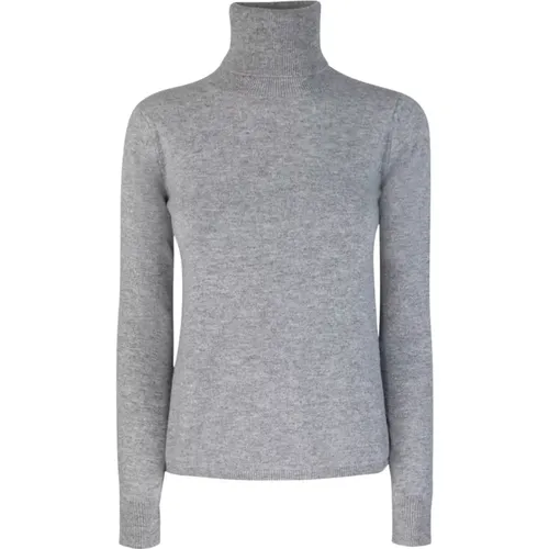 Turtlenecks, female, , Size: M Grey Cashmere Sweater - Max Mara Studio - Modalova