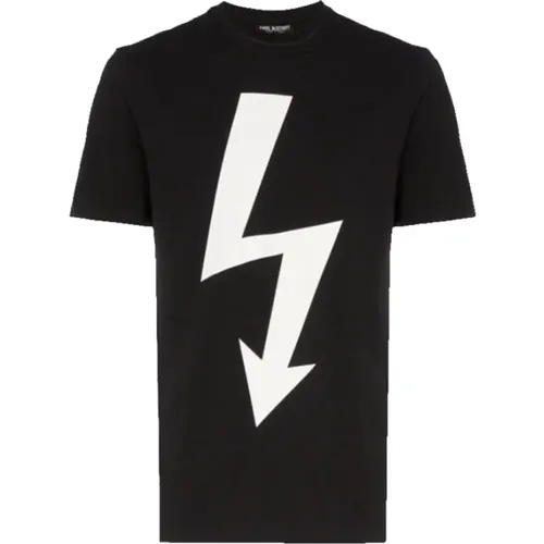 T-Shirts, male, , Size: S Printed T-Shirt Slim Fit - Neil Barrett - Modalova