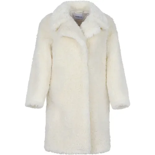 Fluffy Ivory White Afro Coat , female, Sizes: 2XS - Marella - Modalova