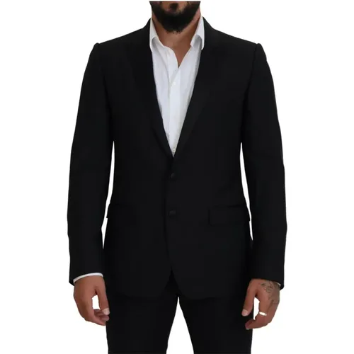 Blazers, male, , Size: L Slim Fit Formal Martini Blazer - Dolce & Gabbana - Modalova