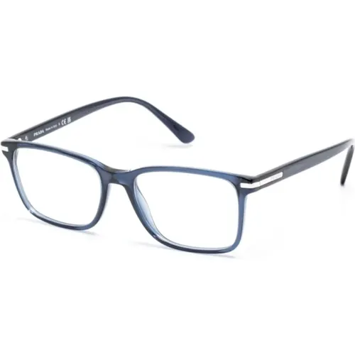 Blaue Optische Brille für den Alltag , Herren, Größe: 56 MM - Prada - Modalova