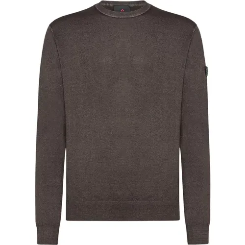 Slimline Acid-Dyed Merino Wool Jumper , male, Sizes: L, S, M - Peuterey - Modalova