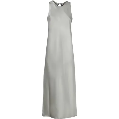 Elegant Grey Dress Aw24 , female, Sizes: S, M - Herno - Modalova