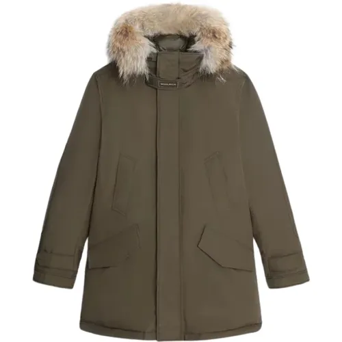 Polar Parka High Collar FUR , male, Sizes: S, M - Woolrich - Modalova