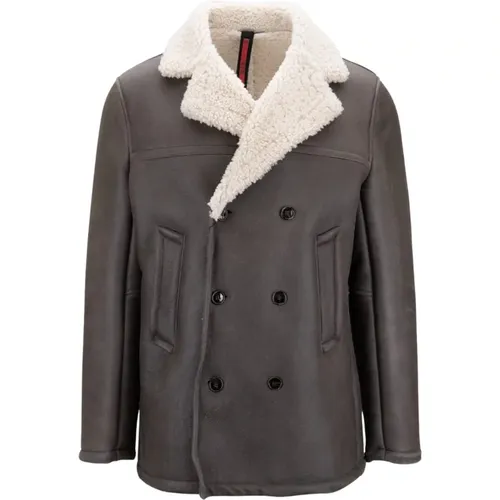 Faux Fur & Shearling Jackets, male, , Size: M Giacca Bottone - HCR - Modalova