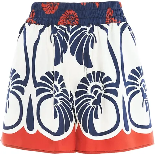 Palmetto Seiden Shorts , Damen, Größe: L - La DoubleJ - Modalova