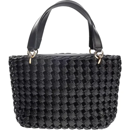 Schwarze Handtasche mit Knoten , Damen, Größe: ONE Size - THEMOIRè - Modalova
