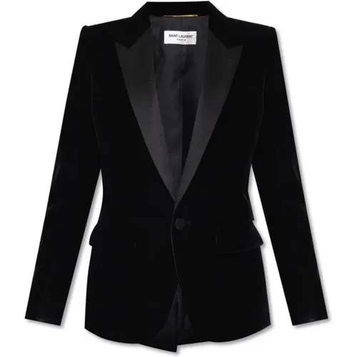 Samt-Blazer Saint Laurent - Saint Laurent - Modalova