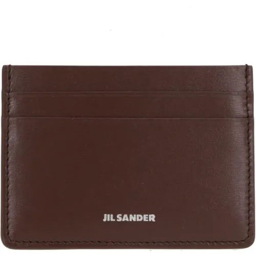 Wallets & Cardholders, female, , Size: ONE SIZE Leather Credit Card Holder - Jil Sander - Modalova