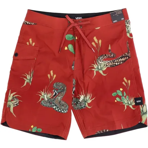 Casual Shorts, male, , Size: W30 Desert Snake Floral Bermuda Boardshorts - Vans - Modalova