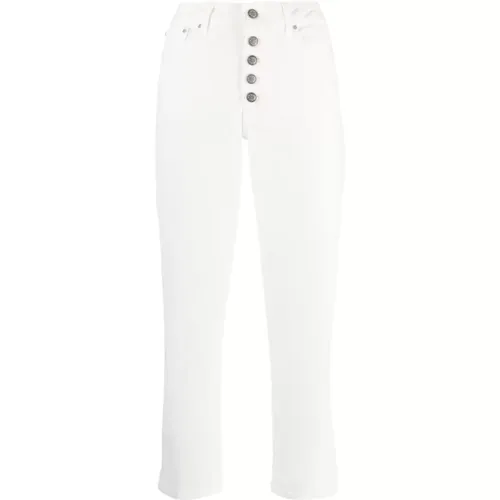 Weiße Cropped Jeans , Damen, Größe: W31 - Dondup - Modalova