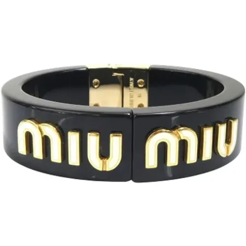 Pre-owned Plastic bracelets , female, Sizes: ONE SIZE - Miu Miu Pre-owned - Modalova