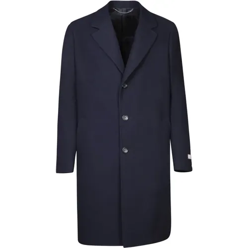 Single-Breasted Coats, male, , Size: 2XL Classic Three-Button Coat in Deep - Canali - Modalova