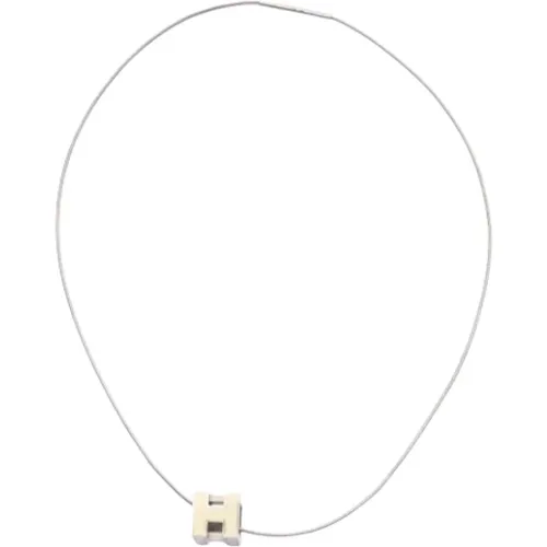 Pre-owned Jewellery, female, , Size: ONE SIZE Pre-owned Stainless Steel necklaces - Hermès Vintage - Modalova