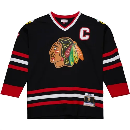 Chicago Blackhawks Dunkles Alternativ Trikot 1997 , Herren, Größe: L - Mitchell & Ness - Modalova