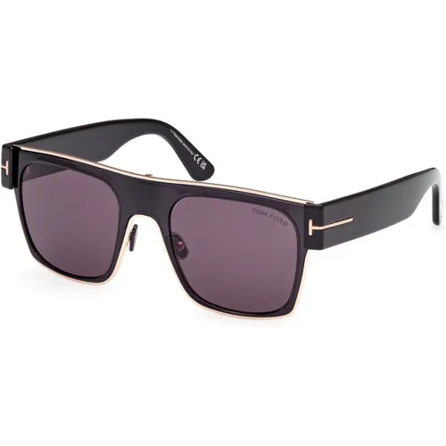 Sunglasses, unisex, , Size: 54 MM Square Sunglasses Edwin Ft1118 01A - Tom Ford - Modalova