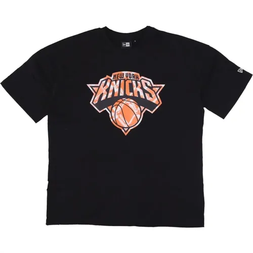 T-Shirts, male, , Size: XL NBA Infill Logo Tee /Orange - new era - Modalova