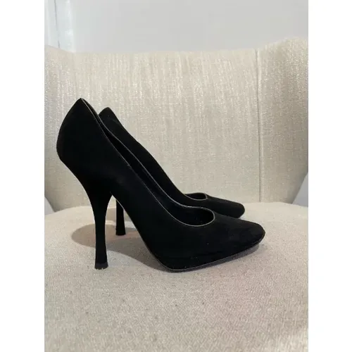 Pre-owned Pumps, female, , Size: 5 1/2 US Pre-owned Suede heels - Louis Vuitton Vintage - Modalova