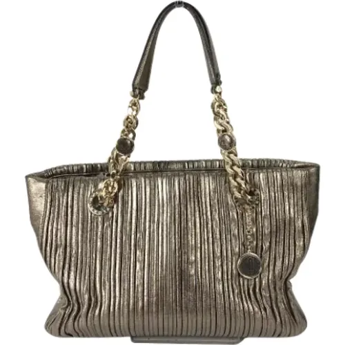 Pre-owned Tote Bags, female, , Size: ONE SIZE Pre-owned Leather handbags - Bvlgari Vintage - Modalova