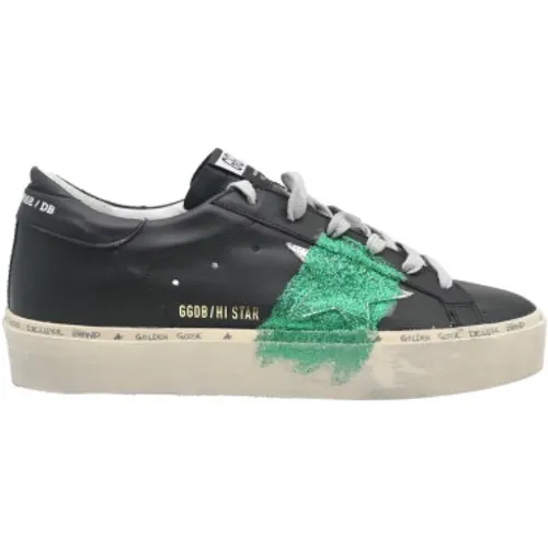 Green Glitter Sneakers Hi-Star Fantasy , female, Sizes: 6 UK - Golden Goose - Modalova