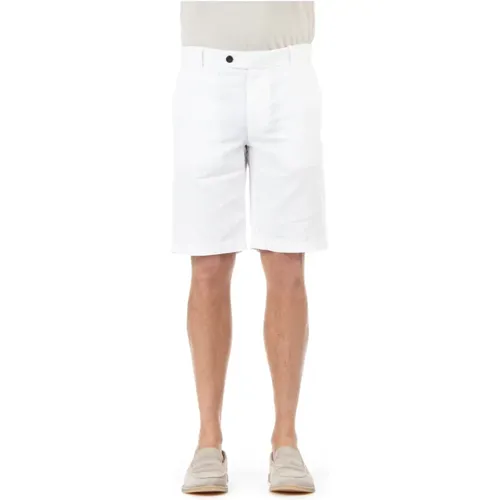 Weiße Bermuda Shorts aus Baumwolle-Leinen - Eleventy - Modalova