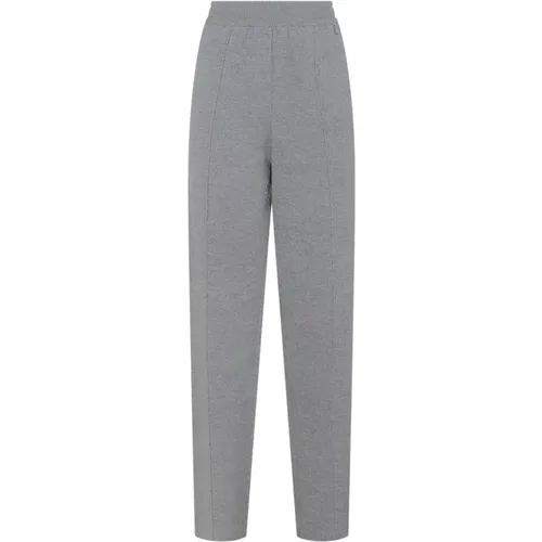 Sweatpants, female, , Size: L Classic Grey Pants with Side Pockets - PATRIZIA PEPE - Modalova