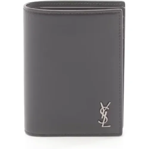 Pre-owned Wallets, male, , Size: ONE SIZE Pre-owned Leather wallets - Yves Saint Laurent Vintage - Modalova