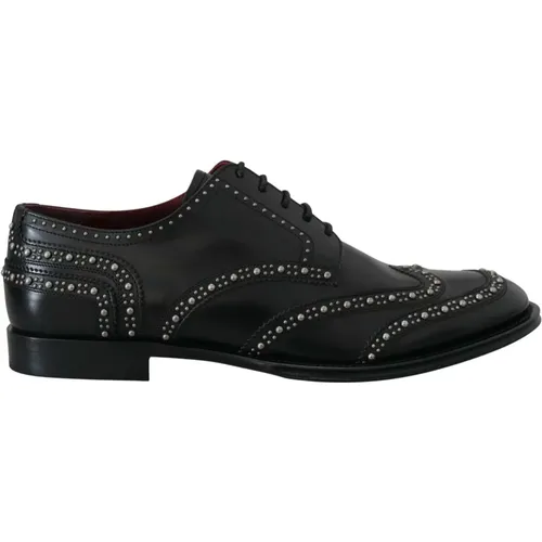 Studded Derby Dress Shoes , male, Sizes: 7 UK, 5 1/2 UK, 6 UK, 6 1/2 UK - Dolce & Gabbana - Modalova