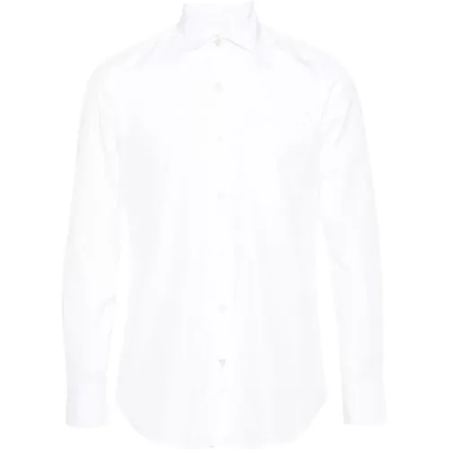 Cotton Shirt Spread Collar , male, Sizes: M, S, 5XL, 2XL, XL, L, 3XL, 4XL - Finamore - Modalova