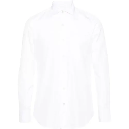 Cotton Shirt Spread Collar , male, Sizes: M, S, 5XL, XL, L, 4XL - Finamore - Modalova