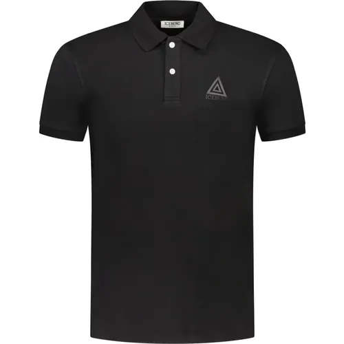 Schwarzes Dreieck Polo Shirt - Iceberg - Modalova