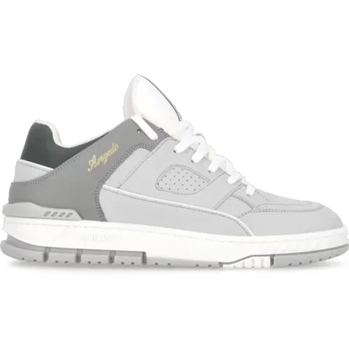 Grey Leather Sneakers with Golden Logo , male, Sizes: 10 UK, 6 UK, 8 UK, 7 UK, 11 UK, 9 UK - Axel Arigato - Modalova