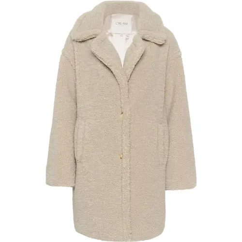 Weiche Teddyjacke Federgrau Cream - Cream - Modalova