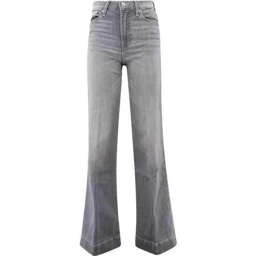 Grey Trousers, Stylish Design , female, Sizes: W28, W32 - 7 For All Mankind - Modalova