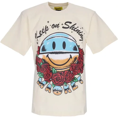 T-Shirts, male, , Size: L Smiley Keep On Shining Tee - Market - Modalova