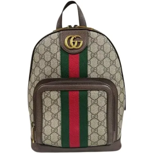 Pre-owned Backpacks, female, , Size: ONE SIZE Pre-owned Canvas Backpack - Gucci Vintage - Modalova