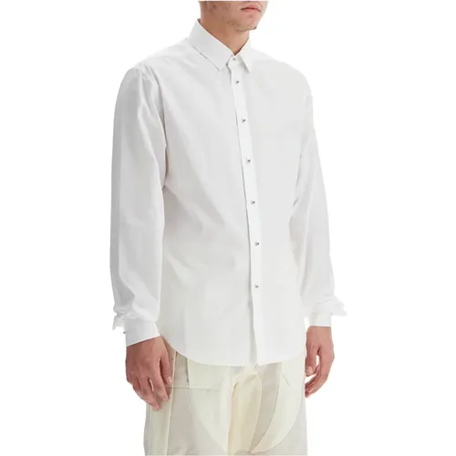 Classic Poplin Shirt with Silver Rivets , male, Sizes: M, S - Mugler - Modalova