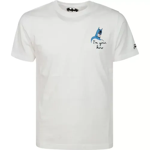 Batman Weiße Baumwoll-T-Shirt - MC2 Saint Barth - Modalova