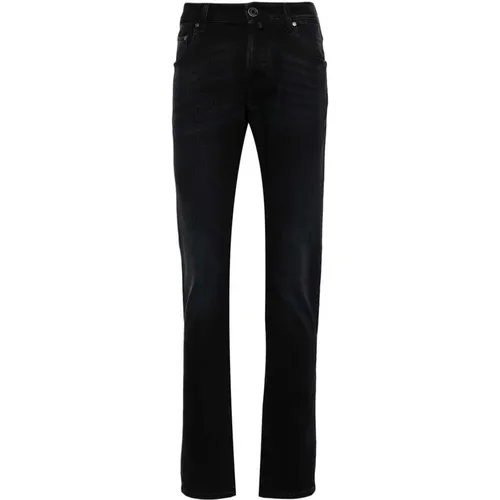 Schwarze Stretch-Denim Slim Fit Jeans - Jacob Cohën - Modalova