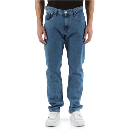 Authentic Straight Jeans Five Pocket , male, Sizes: W34, W33, W29, W32, W31, W36, W38, W30 - Calvin Klein Jeans - Modalova
