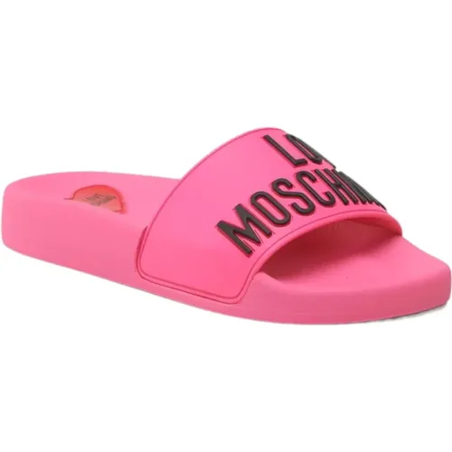 Stylish Slippers for Women , female, Sizes: 2 UK - Love Moschino - Modalova