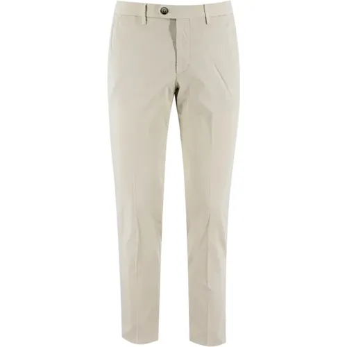 Chinos, male, , Size: W35 Slim Fit Cotton Trousers - Michael Coal - Modalova