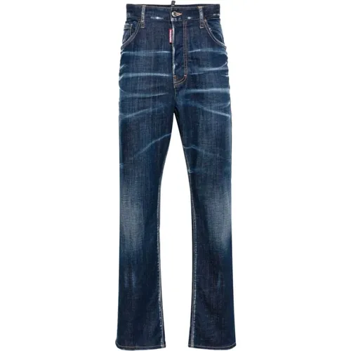 Blaue Skinny Jeans aus Stretch-Baumwolle,Blaue Skinny Jeans Klassisches Design - Dsquared2 - Modalova