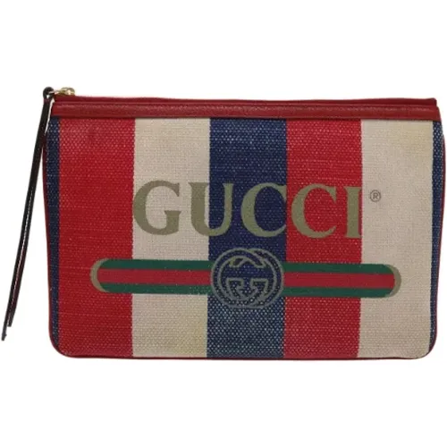 Pre-owned Clutches, female, , Size: ONE SIZE Pre-owned Canvas gucci-bags - Gucci Vintage - Modalova