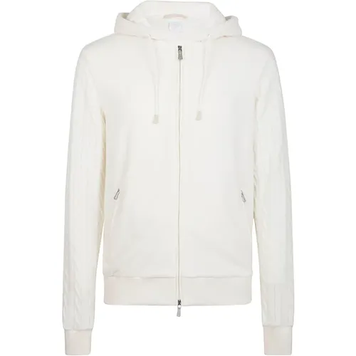 Zip-throughs, male, , Size: XL Cashmere Hoodie Full Zip Jersey - Eleventy - Modalova