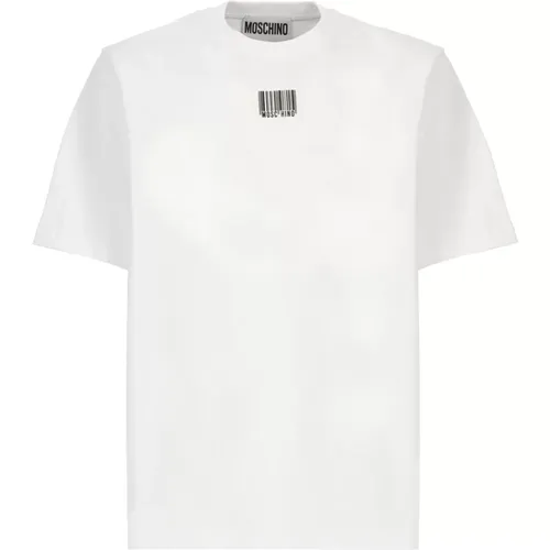 Crew Neck Logoed T-shirt , male, Sizes: S, M, L, XL - Moschino - Modalova