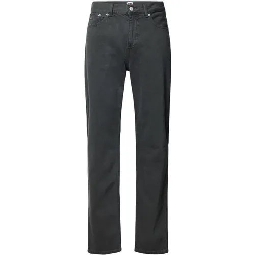 Anthracite Elastic Cotton Jeans , male, Sizes: W32 - Tommy Hilfiger - Modalova