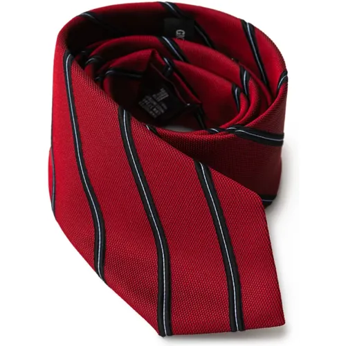 Ties, male, , Size: ONE SIZE Bordeaux Silk Tie Elegant Style - Giorgio Armani - Modalova